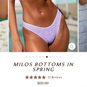 NWT Bydee Purple Bikini Bottom Spring Medium